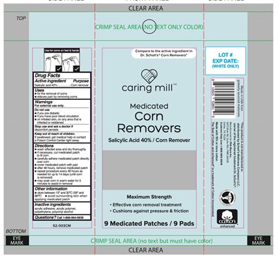Caring Mill_Corn Removers 9 CT_52-003CM.jpg carton - Caring Mill Corn Removers 9 CT 52 003CM